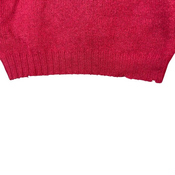 Vintage Puritan Aquaknit Sweater Adults S Red Pure Wool 100% 2 Ply Shetland - Picture 7 of 11
